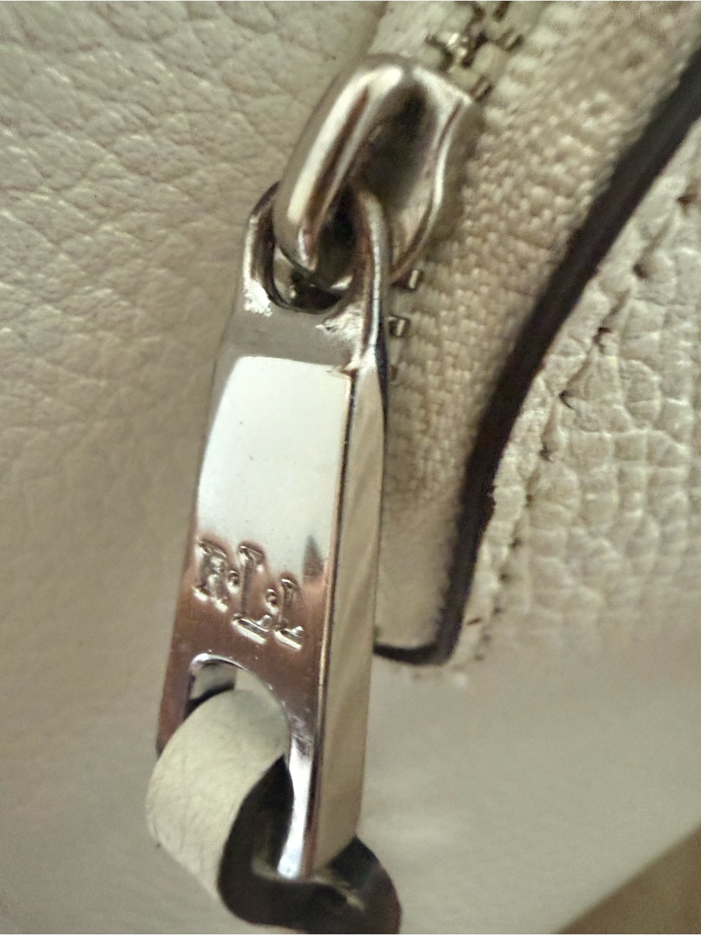 Lauren Ralph Lauren Lowell Tote White Pebbled Leather I - Picture 4 of 16